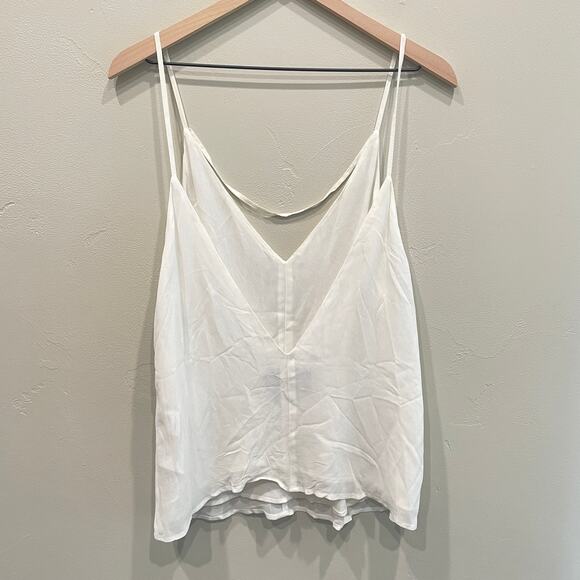 Reformation V-Neck Spaghetti Strap Tank Top in White - Size: Small - Picture 2 of 8